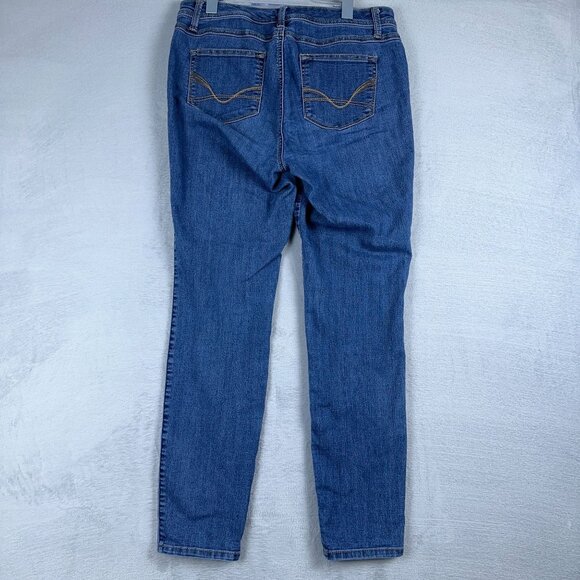 W62 Skinny Jeans Signature Fit Medium Wash Denim Women's Blue Size 10 - Picture 2 of 10